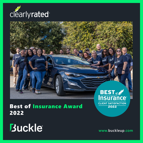 Buckle Wins ClearlyRated’s 2022 Best of Insurance Award for Service Excellence (Photo: Business Wire)