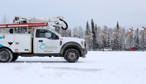 An Alaska Communications field technician drives through North Pole, Alaska. (Photo: Business Wire)