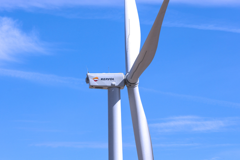 Wind turbine at a Repsol wind farm.