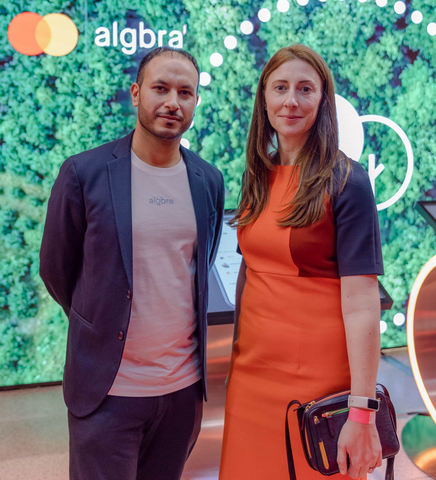 Algbra Co-Founder & CEO, Zeiad Idris and Mastercard President UK&I, Kelly Devine (Photo: Business Wire)