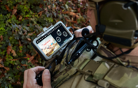 TurbineOne's Frontline Perception System within a soldier's on-body kit (Photo: Business Wire)