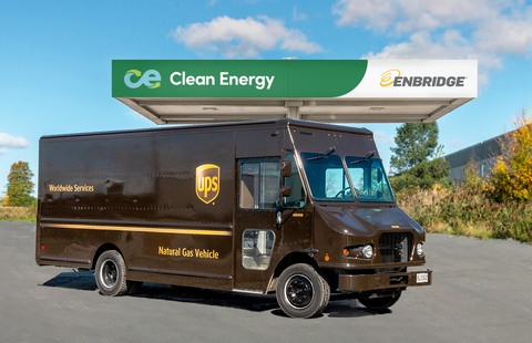UPS Canada fleet vehicles will fuel with CNG -- a lower carbon alternative to gasoline -- provided by Clean Energy and Enbridge. (Photo: Business Wire)