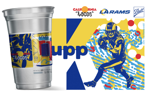 CALIFORNIA LOCOS Partner With Los Angeles Rams to Create Cooper Kupp Tribute on Drinkware for Fans (Graphic: Business Wire)