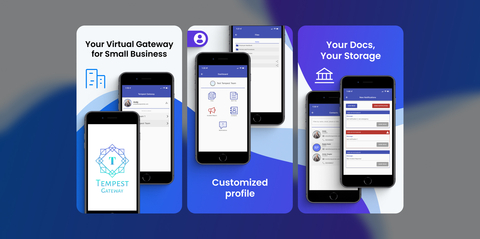 Download the Tempest Gateway App on iOS App Store and Google Play now to access business document library and other business continuity resources. (Photo: Business Wire)