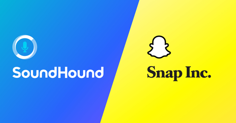 SoundHound, a global leader in voice artificial intelligence, and Snap extend their partnership to bring auto captioning to Snapchatter videos. (Graphic: Business Wire)