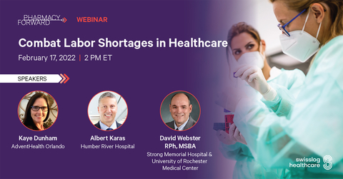 original Swisslog Healthcare's "Pharmacy Forward" Webinar Series (Graphic: Business Wire)