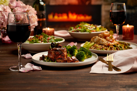 original Firebirds Wood Fired Grill features a variety of signature items including its hand-cut, wood fire-grilled Filet Mignon wrapped in applewood-smoked bacon. Other specialty items feature fresh grilled seafood, ember-roasted vegetables, a host of salads and burgers, and shareable appetizers such as Lobster Spinach Queso. The brunch menu is complete with $6 Mimosas and Bloody Marys, and available on Saturdays and Sundays. Firebirds' award-winning FIREBAR® boasts a selection of signature crafted cocktails, wine, and craft beer. The restaurant has a private dining room and a patio, and opens to the public on Valentine's Day at Alliance Fort Worth, 2900 Amador Drive. (Photo: Business Wire)