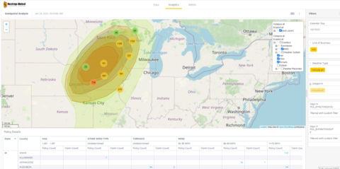 source: Hastings Mutual, Interactive Weather Exposures Map