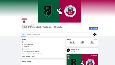 Helbiz Media brings Serie B Matches Live on Facebook (Photo: Business Wire)
