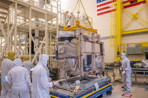 The fourth L3Harris-built Advanced Baseline Imager being integrated onto the GOES-U satellite, scheduled to launch in 2024. Image credit: Lockheed Martin