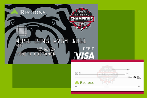 The commemorative card and checks are available through Regions branches, 1-800-REGIONS, or the online Regions YourPix Studio. (Photo: Business Wire)