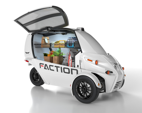 Faction D1 Driverless Delivery Vehicle - Open (Photo: Business Wire)