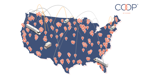 COOP by Ryder® rolls out its leading truck- and trailer-sharing platform nationwide to help monetize underutilized fleets and meet the high demand for rental vehicles. (Graphic: Business Wire)