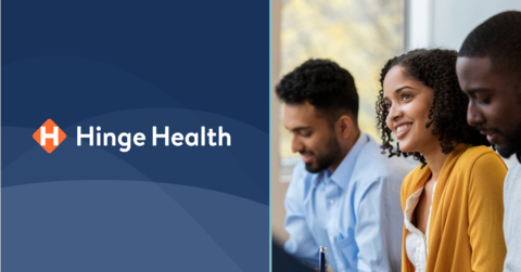 Hinge Health, the #1 Digital Musculoskeletal Clinic, announced a $100,000 award in partnership with Duke University to support students from diverse backgrounds pursue a career in health coaching. (Graphic: Business Wire)