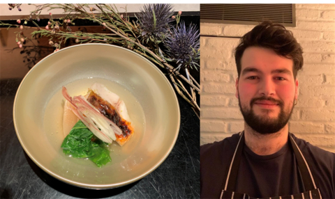 Mr. Paride PASETTI - Maru, United Kingdom of Great Britain and Northern Ireland; Red mullet and kabu suimono (clear soup with red mullet and turnip) (Photo: Business Wire)