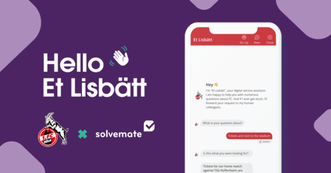 original 1. FC Köln’s Official Chatbot Answers Fans Quickly And Efficiently with Solvemate (Graphic: Business Wire)