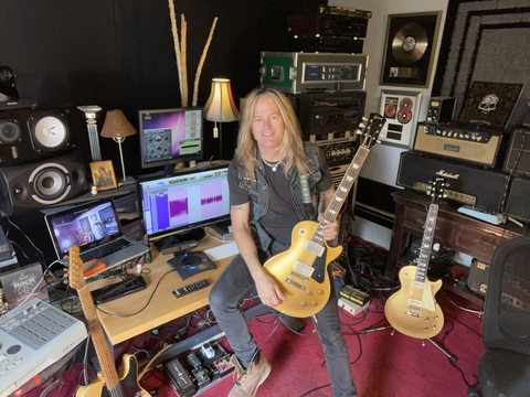 After speaking with ClearOne sales to determine what products would best suit his needs, Aldrich outfitted his home studio with a Versa 50 plug-and-play system. (Photo: Business Wire)