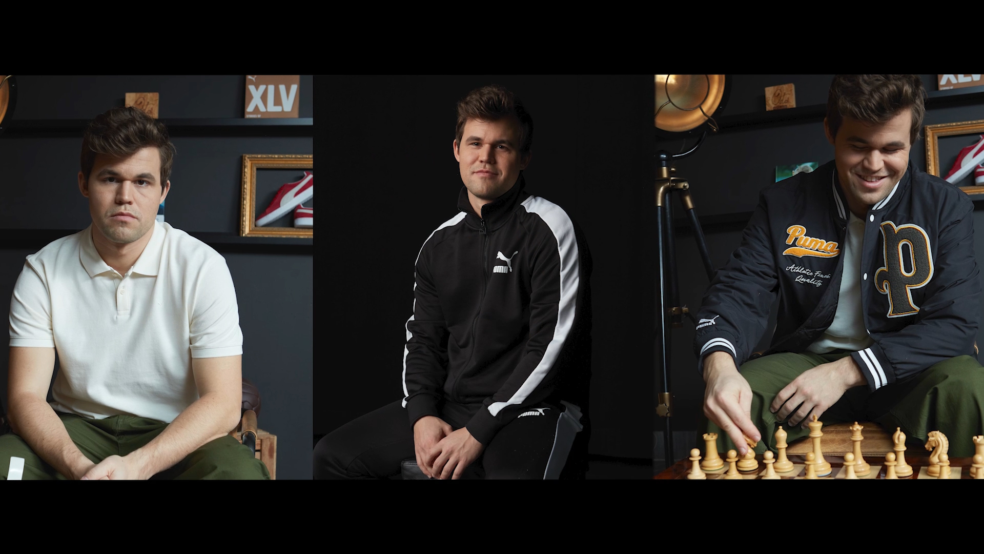 O embaixador da PUMA e campeão mundial de xadrez Magnus Carlsen