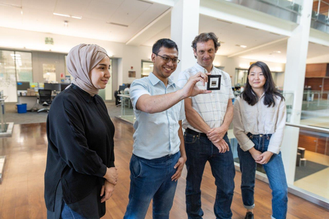 From left to right: Dr. Esma Ugur, Dr. Randi Azmi, Prof. Stefaan De Wolf, and Dr. Akmaral Seitkhan (Photo: KAUST)