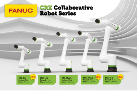 original FANUC’s expanded line of easy-to-use CRX cobots provides more options for manufacturers looking to increase productivity and minimize costs. (Photo: Business Wire)