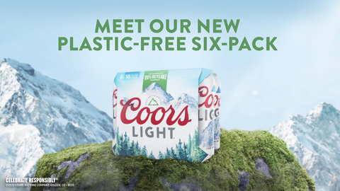 COORS LIGHT ELIMINATES 6-PACK PLASTIC RINGS GLOBALLY (Graphic: Business Wire)