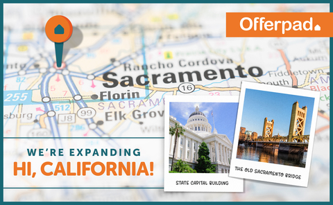 Offerpad today announced its expansion into the Sacramento metropolitan area. Now available in more than 50 surrounding cities and towns, Offerpad brings certainty and flexibility to compete in the market with 24-hour cash offers, custom listing solutions, flexible closing dates and Offerpad’s Bundle Rewards. (Graphic: Business Wire)