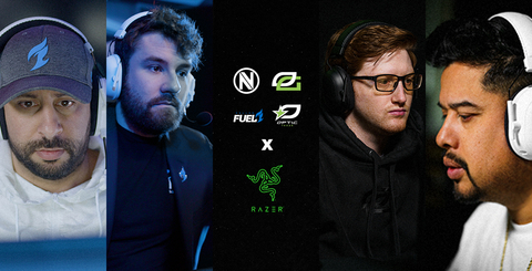 Razer is being integrated across all aspects of the organization including Razer branding and logos on OpTic and Envy team jersey sleeves for OpTic Texas, OpTic Halo, OpTic Valorant, and Envy Rocket League. (Photo: Business Wire)
