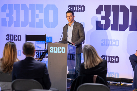 3DEO Co-founder and President Matt Sand addresses the in-person attendees at 3DEO's hybrid press conference on February 24, 2022. (Photo: Business Wire)