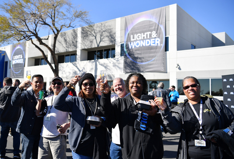 Light & Wonder employees, known as Creators, celebrate the launch of the new game company (Photo: Business Wire)