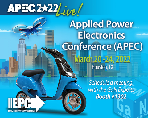original EPC to showcase GaN innovation at APEC 2022 (Graphic: Business Wire)