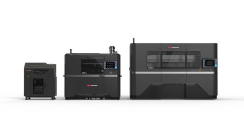 Desktop Metal has launched the X-Series line of binder jet 3D printing systems for metal and ceramic powders in a wide range of particle sizes. The three X-Series models include (from left to right) the InnoventX™, X25Pro™, and X160Pro™.