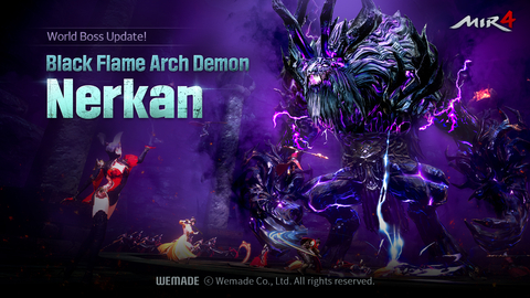 original Wemade, la società che ha sviluppato il gioco MMORPG MIR4, acclamato in tutto il mondo, annuncia l’arrivo del nuovo potente boss ‘Black Flame Arch Demon Nerkan’. Black Flame Arch Demon Nerkan apparirà ogni martedì alle 19 in uno stato sigillato al quarto piano del Black Flame Abaddon nella Redmoon Valley. La battaglia inizierà non appena rimosso il sigillo; i giocatori con abbastanza potenza e coraggio per affrontare Nerkan dovranno unirsi per avere una possibilità di sconfiggere l’Arch Demon. Sconfiggendo Nerkan, i giocatori acquisiranno diversi articoli che li aiuteranno nella loro crescita. (Grafica: Business Wire)