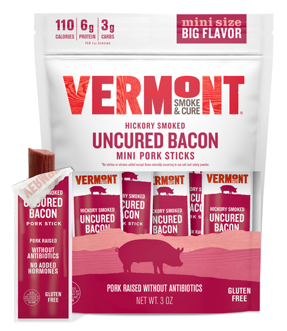 original Vermont Smoke & Cure Launches Hickory Smoked Uncured Bacon Mini Pork Sticks at Natural Products Expo West. (Photo: Business Wire)