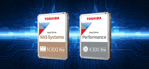 Toshiba introduces the Pro Series N300 NAS and X300 Performance internal hard drives with enhanced features designed for business and creative professionals. (Graphic: Business Wire)