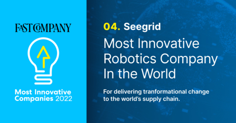 Seegrid Named #4 Most Innovative Robotics Company in the World by Fast Company (Photo: Business Wire)