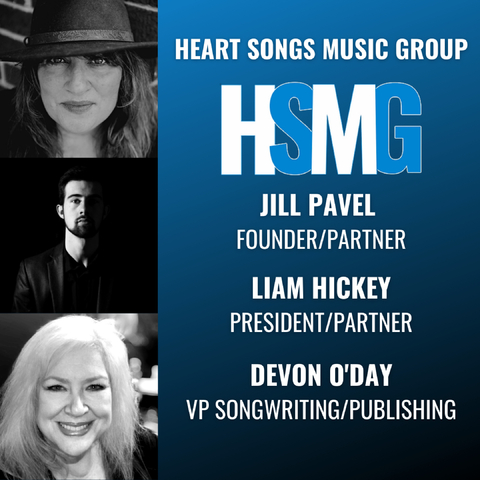 original Nashville and Radio Legend Devon O'Day, joins Jill Pavel and Liam Hickey in the launch of the NEW Heart Songs Music Group. (Photo: Business Wire)