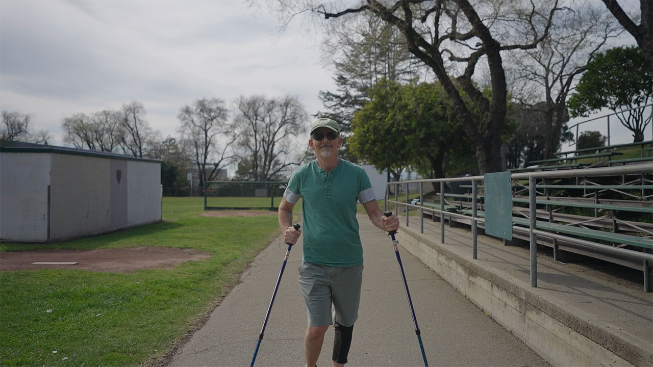 “Wearing the Neural Sleeve, I move in a way that is more flowing and natural. I am walking more quickly and smoothly, while using less energy in doing so.” - Jim Vecchi, trial patient.