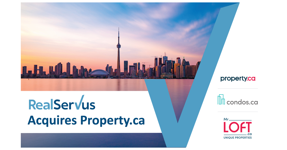 RealServus Acquires Property.ca Including Condos.ca and MrLoft.ca, Capturing a Greater Share of the Residential Real Estate Market