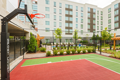 Play some hoops on our sport court. (Photo: Business Wire)