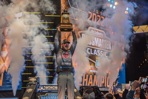 Garmin is proud to announce it remains the electronics choice of champions as Garmin pro Jason Christie won the 2022 Academy Sports + Outdoors Bassmaster Classic presented by Huk, Mar. 4-6, at Lake Hartwell in Greenville, South Carolina. Photo credit: B.A.S.S.