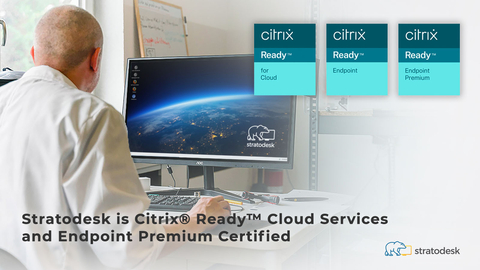 Stratodesk is certified Citrix Ready® for Cloud, Citrix Ready Endpoint and Citrix Ready Endpoint Premium (Graphic: Business Wire)