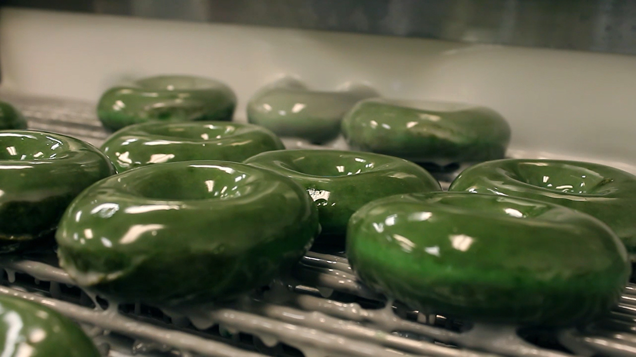 All guests wearing green can get one free O’riginal Glazed Doughnut March 16 & 17