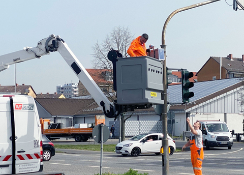 The city of Rüsselsheim am Main, Germany, will use Velodyne Lidar’s Intelligent Infrastructure Solution for digital monitoring and reporting of trucks that are banned on city streets to ease road congestion and air and noise pollution. (Photo: Velodyne Lidar)
