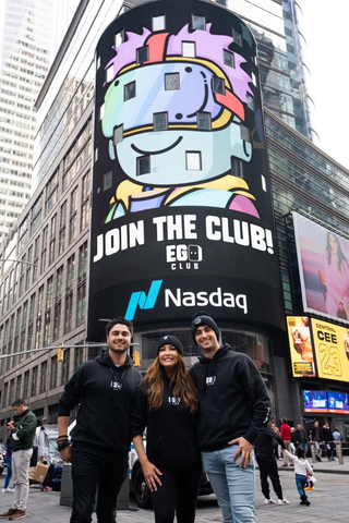 Three innovative leaders, (from left) Alejandro Laplana (founder, Shokworks), María Bravo (founder, Global Gift Foundation), and Alejandro Sáez (founder, eGoGames), have created eGoClub, an exclusive NFT-based ecosystem with a humanitarian mission that offers unique benefits and opportunities to its members. (Photo: Business Wire)