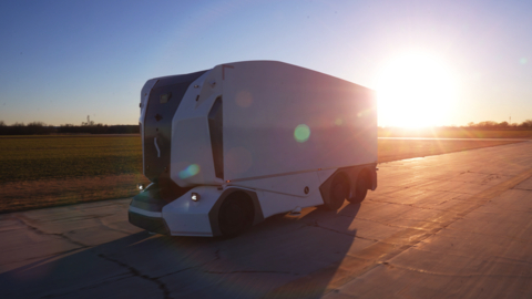 The Einride Pod makes shipping safer and cleaner with electric power, advanced autonomous technology and remote operation capability. (Photo: Business Wire)