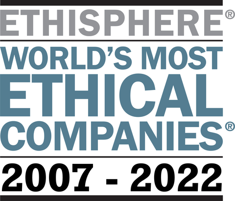 “World’s Most Ethical Companies” and “Ethisphere” names and marks are registered trademarks of Ethisphere (Graphic: Business Wire)