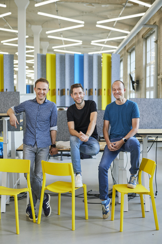 From left to right: Staffbase Co-Founders Frank Wolf, CSO, Dr. Martin Böhringer, CEO, and Dr. Lutz Gerlach, COO (Photo: Business Wire)