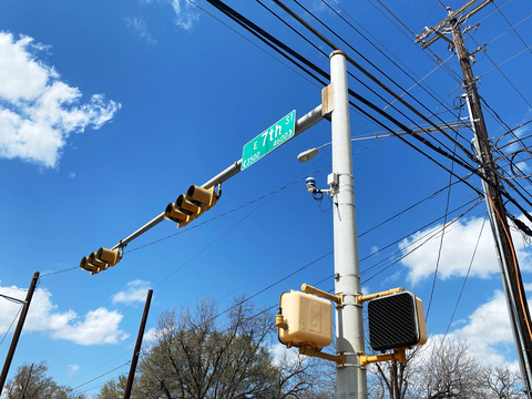 Velodyne Lidar's Intelligent Infrastructure Solution system installed in Austin, Texas. The city is using the Intelligent Infrastructure Solution to assess traffic conditions and identify proactive safety measures that can be taken to help save lives. Photo Credit: Velodyne Lidar