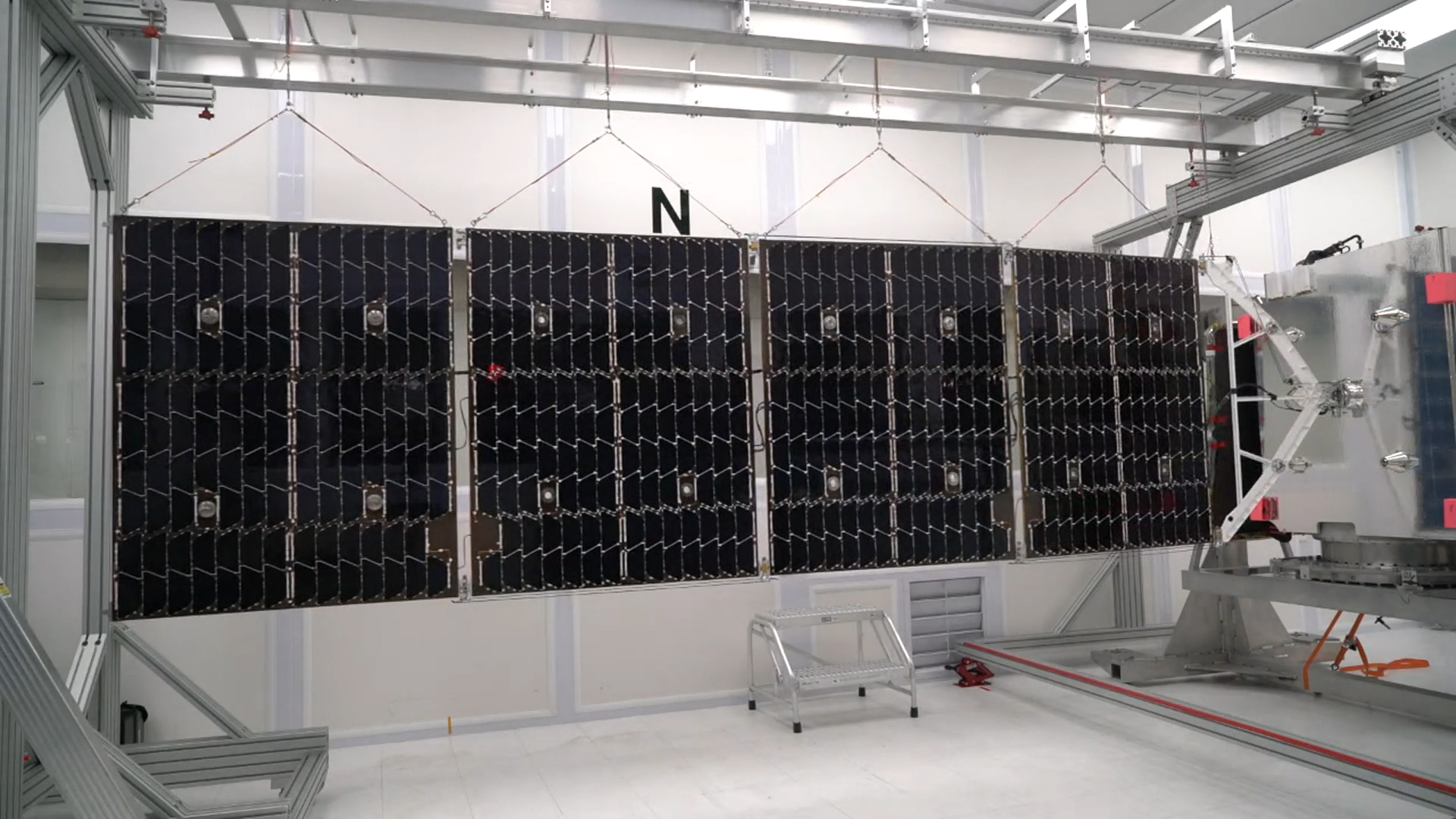 Arcturus, the first MicroGEO satellite from Astranis Space Technologies performs final solar array deployment testing.