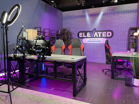 Streamed live from HyperX Arena Las Vegas starting March 16, AE Studios’ ELEVATED Presented by Progressive Insurance will give up-and-coming streamers the lift they need to be discovered. (Photo: Business Wire)